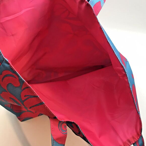 Lilly Pulitzer for Estee Lauder Tote Blue &Hot Pink Tropical Cruise Beach Bag - Picture 6 of 7